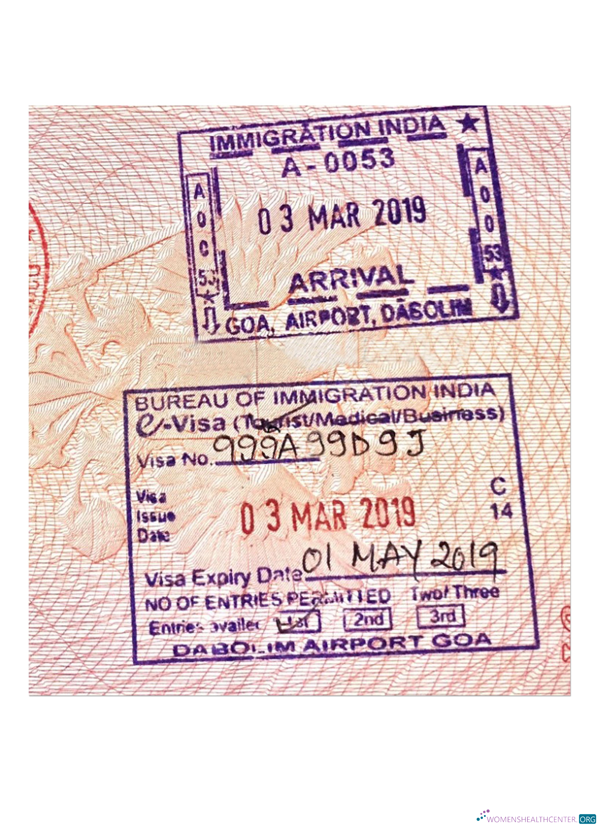 Download INDIA VISA STAMP Photoshop template